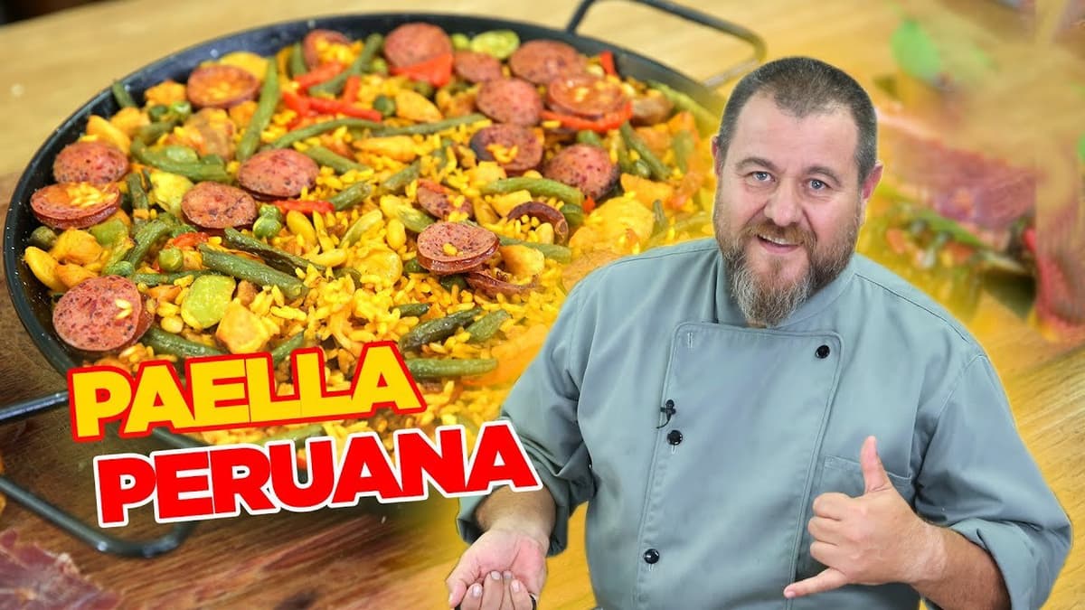 Receta Auténtica de Paella al Estilo de la Comida Callejera de Perú
