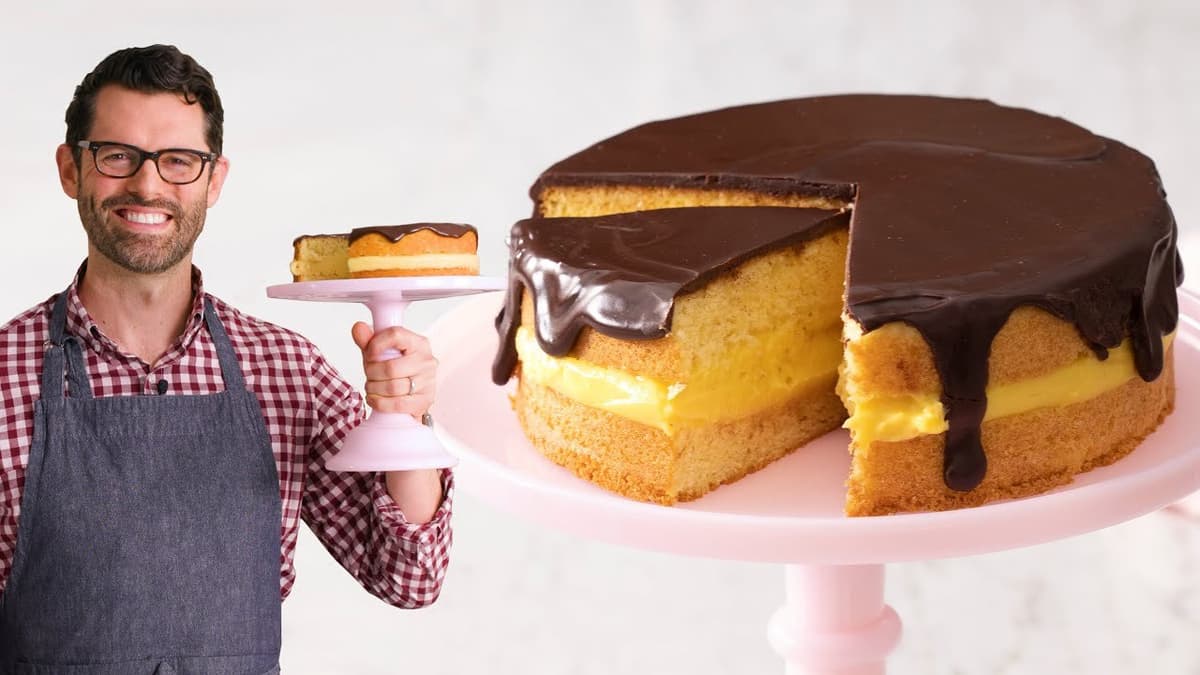 Receta Tradicional de Boston Cream Pie: Paso a Paso | Cocina Americana