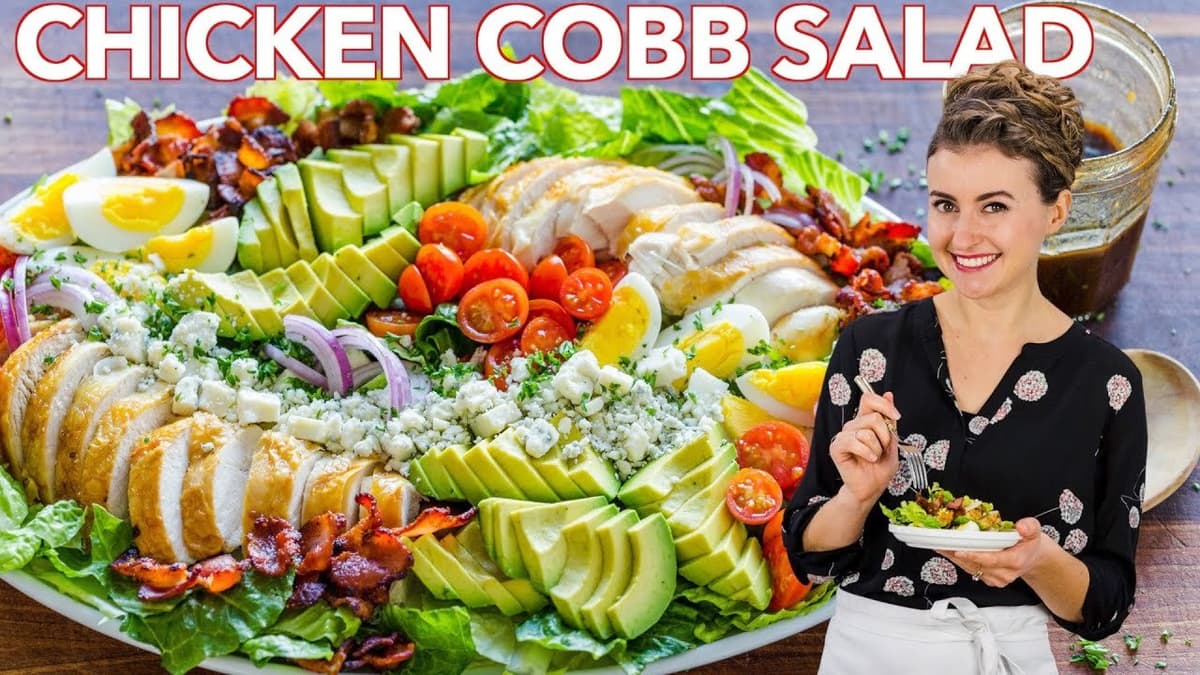 Receta de Cobb Salad Auténtica: Paso a Paso Fácil | Cocina Americana