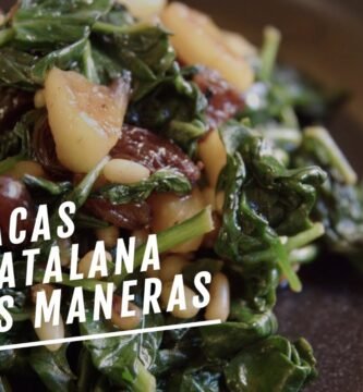 Receta de Espinacas a la Catalana