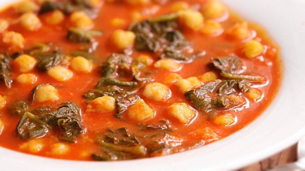 Receta de Garbanzos con Espinacas