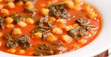 Receta de Garbanzos con Espinacas