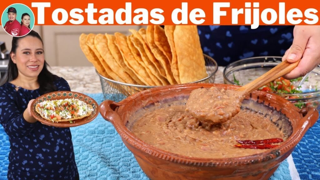 Receta de Tostadas de Frijoles