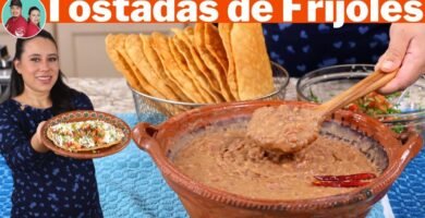 Receta de Tostadas de Frijoles