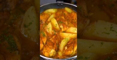 Menú del día barato: estofado de pollo con harina
