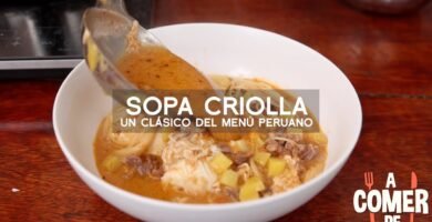 Menú del día barato: sopa criolla con fideos