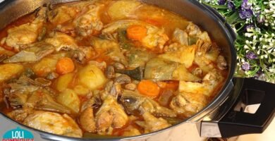 Menú del día barato: estofado de pollo con verduras congeladas