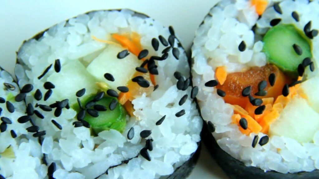 Comparativa entre verduras y sushi en la cocina